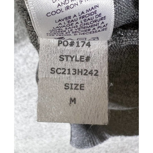 NYDJ Open Knit Ribbed Metallic Pullover Sweater Womens Size Medium V-Neck Back - Picture 5 of 16